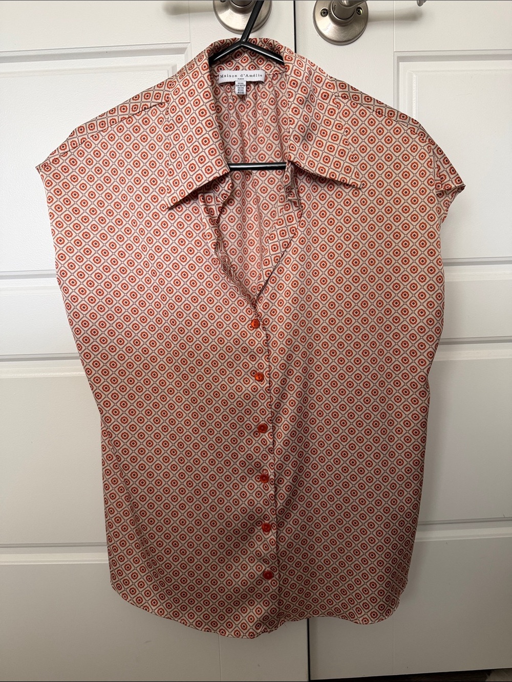 Silk patterned collared buttoned shirt